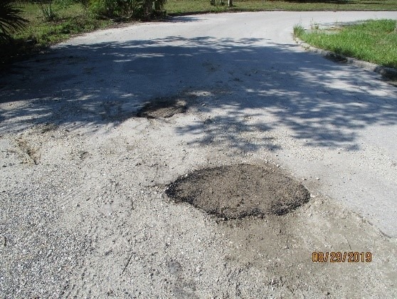 The small pothole on Union Road on the east side of the old hotel has been filled in.