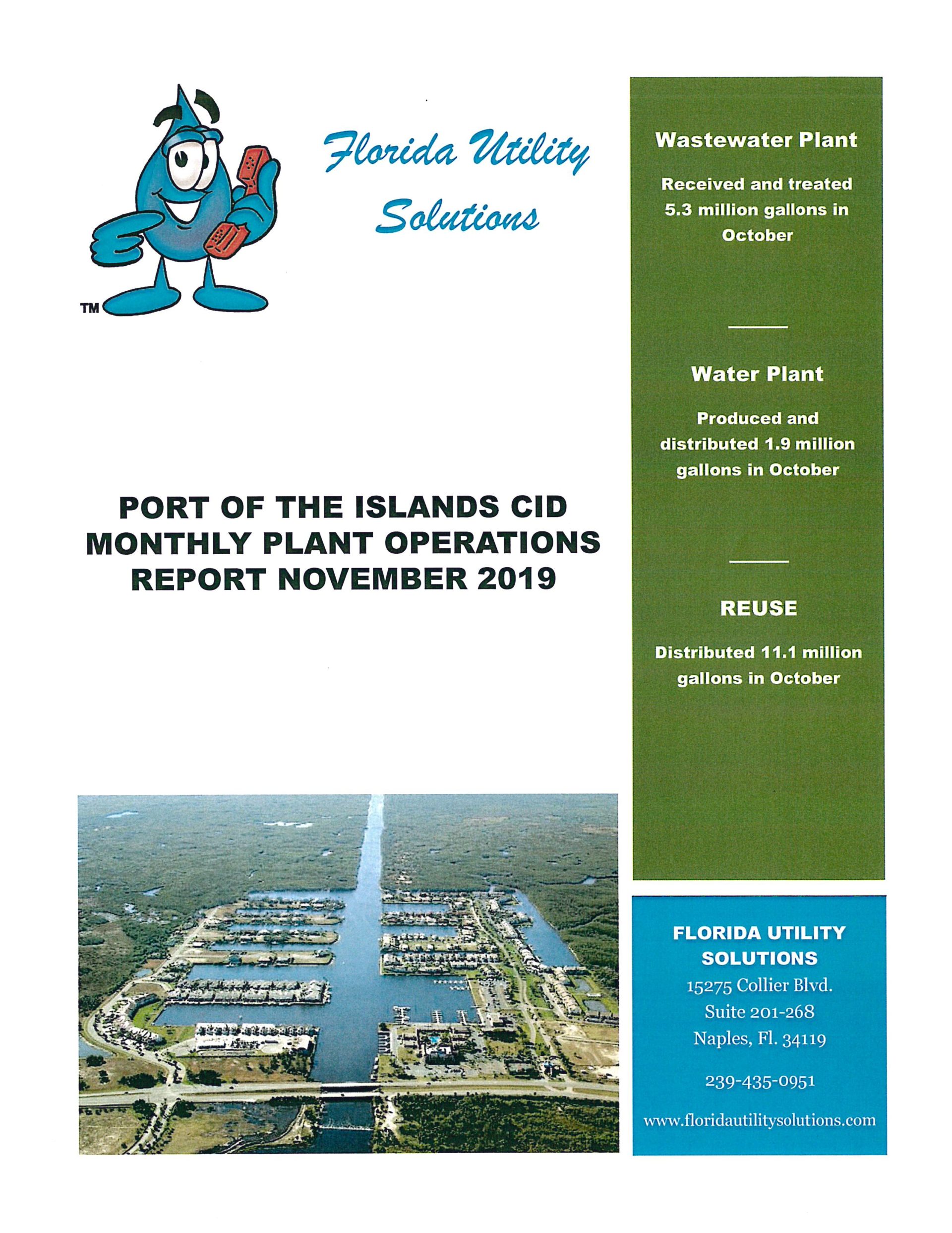Port of the Islands FUS report cover